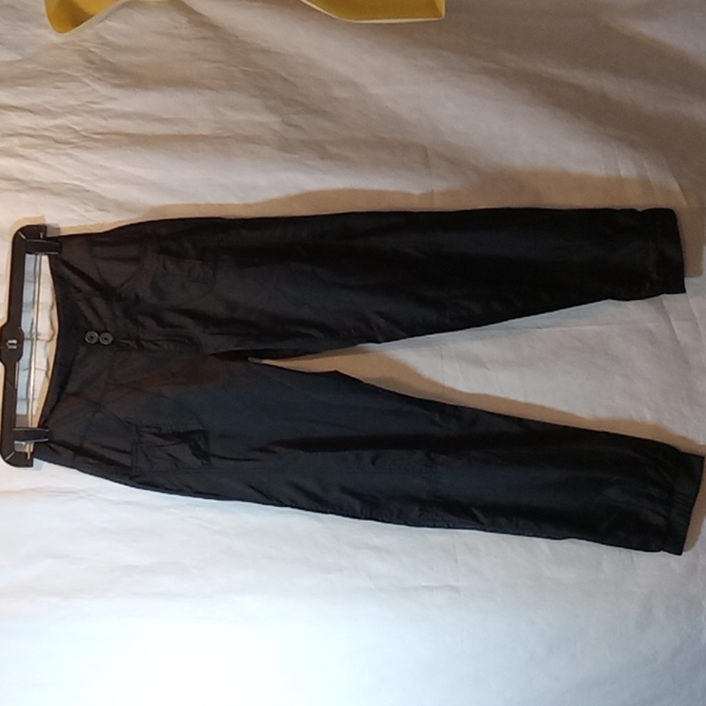 XS Isay Marilyn Black Satin Jogger Pants Womens 34